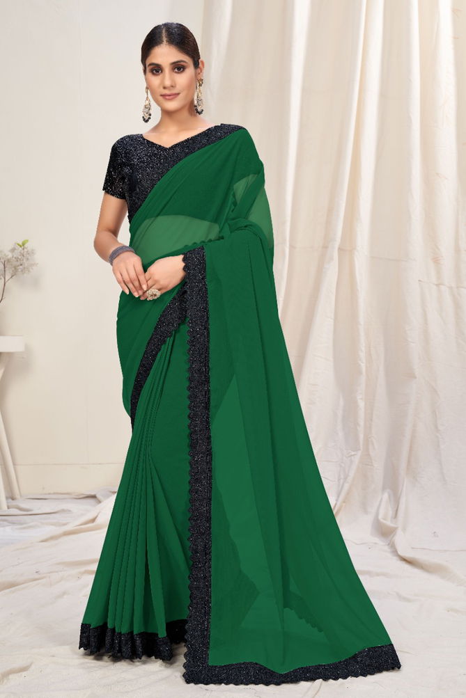 Sutram Hit Colour 10 Fancy Party Wear Georgette Saree Collection